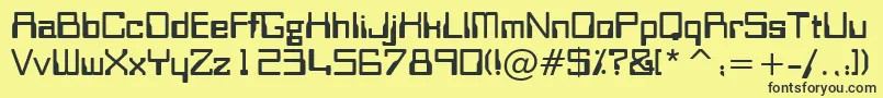 OrbitBBt Font – Black Fonts on Yellow Background