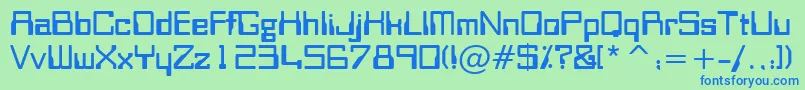 OrbitBBt Font – Blue Fonts on Green Background