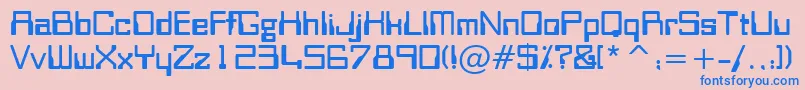 OrbitBBt Font – Blue Fonts on Pink Background