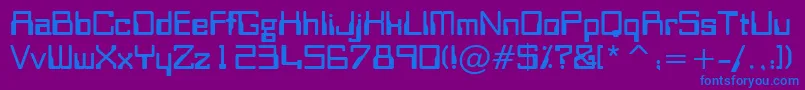 OrbitBBt-Schriftart – Blaue Schriften auf violettem Hintergrund