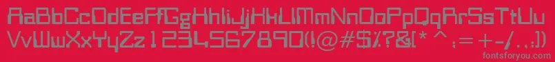 OrbitBBt Font – Gray Fonts on Red Background