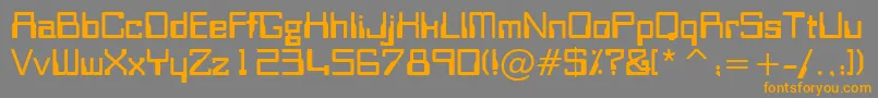 OrbitBBt Font – Orange Fonts on Gray Background