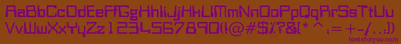 OrbitBBt Font – Purple Fonts on Brown Background