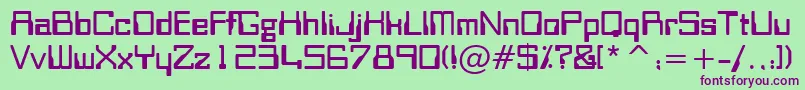 OrbitBBt Font – Purple Fonts on Green Background