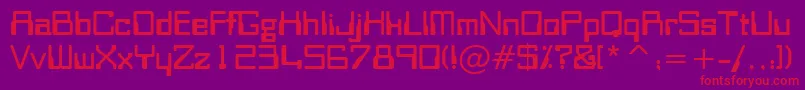 OrbitBBt Font – Red Fonts on Purple Background