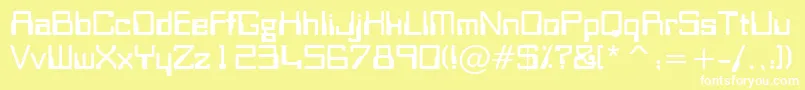 OrbitBBt Font – White Fonts on Yellow Background