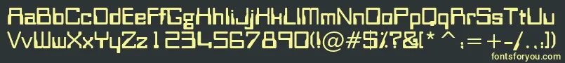 OrbitBBt Font – Yellow Fonts on Black Background