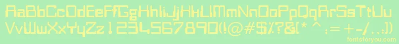 OrbitBBt Font – Yellow Fonts on Green Background