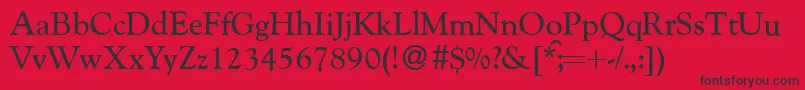 G790RomanRegular Font – Black Fonts on Red Background