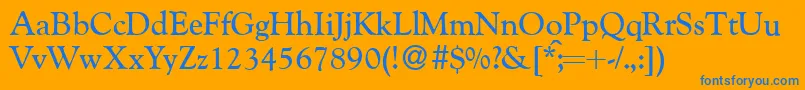 G790RomanRegular Font – Blue Fonts on Orange Background