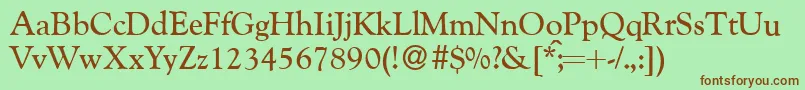 G790RomanRegular Font – Brown Fonts on Green Background