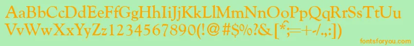 G790RomanRegular Font – Orange Fonts on Green Background