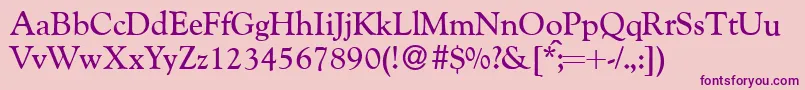 G790RomanRegular Font – Purple Fonts on Pink Background