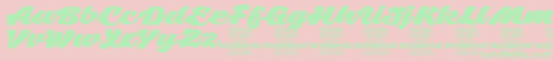 MeancasatfatPersonalUse Font – Green Fonts on Pink Background