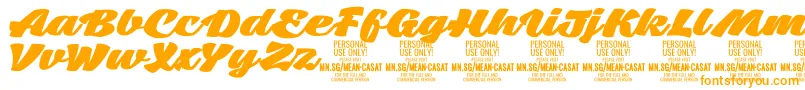 Шрифт MeancasatfatPersonalUse – оранжевые шрифты