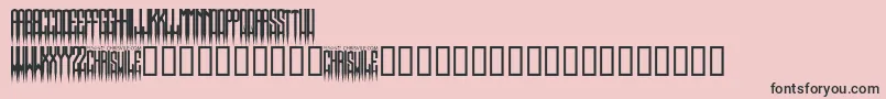 フォントSpikedRegular – ピンクの背景に黒い文字