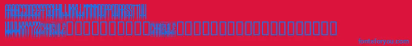 SpikedRegular Font – Blue Fonts on Red Background