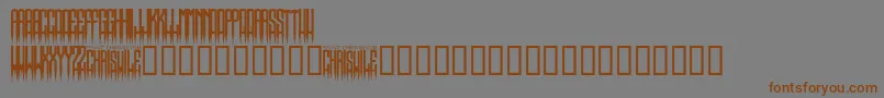 SpikedRegular Font – Brown Fonts on Gray Background
