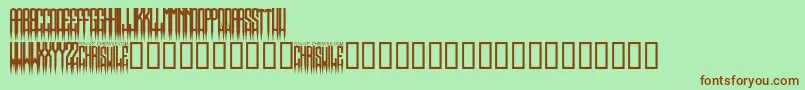 SpikedRegular Font – Brown Fonts on Green Background