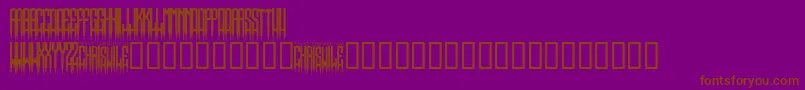 Шрифт SpikedRegular – коричневые шрифты на фиолетовом фоне