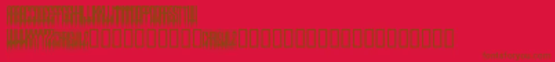 フォントSpikedRegular – 赤い背景に茶色の文字