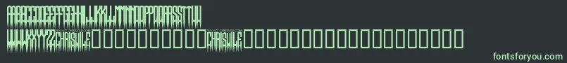 SpikedRegular-fontti – vihreät fontit mustalla taustalla