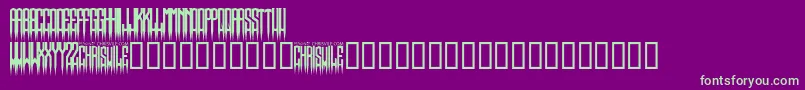 フォントSpikedRegular – 紫の背景に緑のフォント