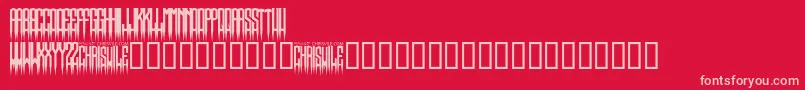 フォントSpikedRegular – 赤い背景にピンクのフォント