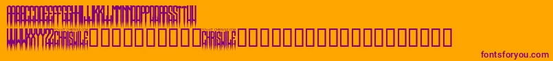 SpikedRegular Font – Purple Fonts on Orange Background