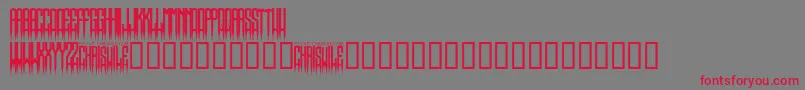 SpikedRegular-Schriftart – Rote Schriften auf grauem Hintergrund
