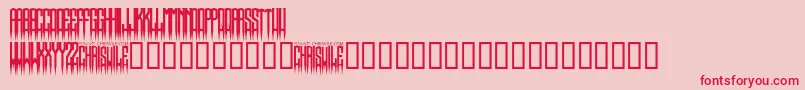 SpikedRegular Font – Red Fonts on Pink Background
