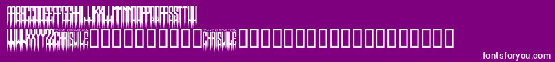 Police SpikedRegular – polices blanches sur fond violet