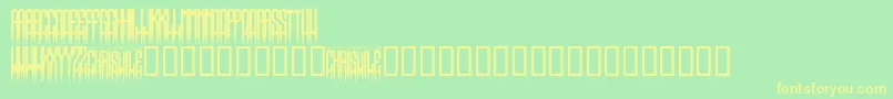SpikedRegular Font – Yellow Fonts on Green Background