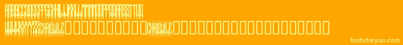 SpikedRegular Font – Yellow Fonts on Orange Background