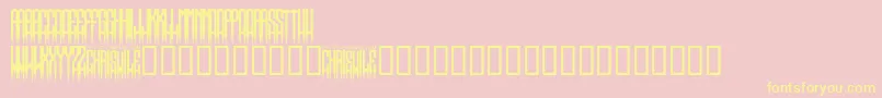 SpikedRegular-fontti – keltaiset fontit vaaleanpunaisella taustalla