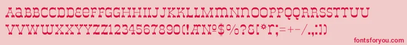 DeLouisvilleフォントについての詳細 フォントDeLouisville – ピンクの背景に赤い文字