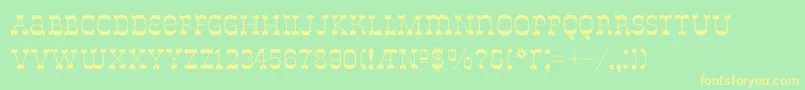 Lisätietoja DeLouisville-fontista DeLouisville-fontti – keltaiset fontit vihreällä taustalla