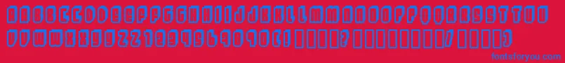 フォントLetters – 赤い背景に青い文字