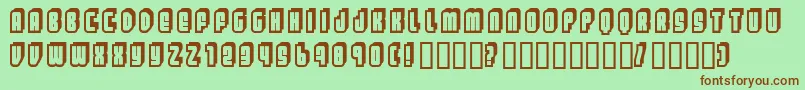 Letters-fontti – ruskeat fontit vihreällä taustalla