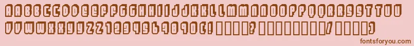 Letters Font – Brown Fonts on Pink Background