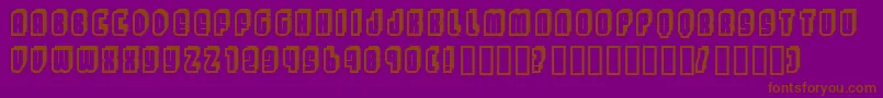Letters-fontti – ruskeat fontit violetilla taustalla