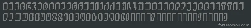 Letters-fontti – harmaat kirjasimet mustalla taustalla