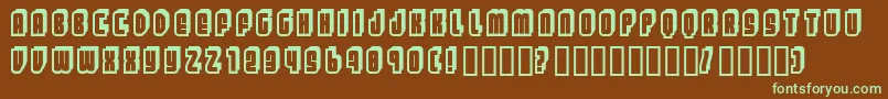 Letters-fontti – vihreät fontit ruskealla taustalla