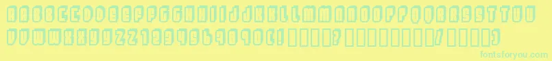 More about Letters Font Letters Font – Green Fonts on Yellow Background