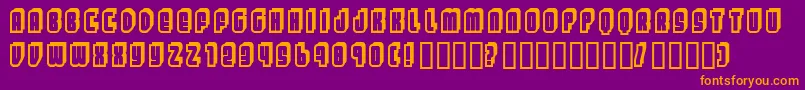 Letters Font – Orange Fonts on Purple Background