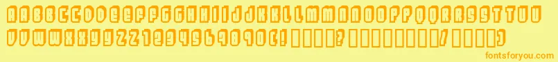 More about Letters Font Letters Font – Orange Fonts on Yellow Background