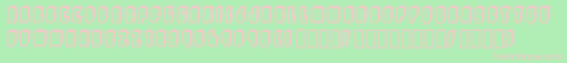 フォントLetters – 緑の背景にピンクのフォント
