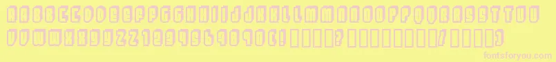 Letters Font – Pink Fonts on Yellow Background