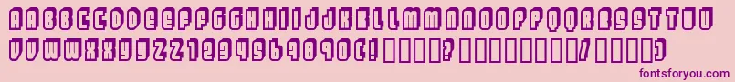 Letters Font – Purple Fonts on Pink Background