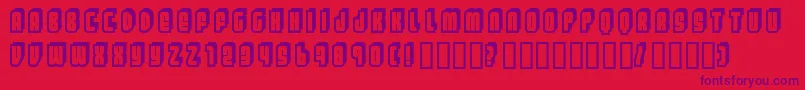 Letters Font – Purple Fonts on Red Background